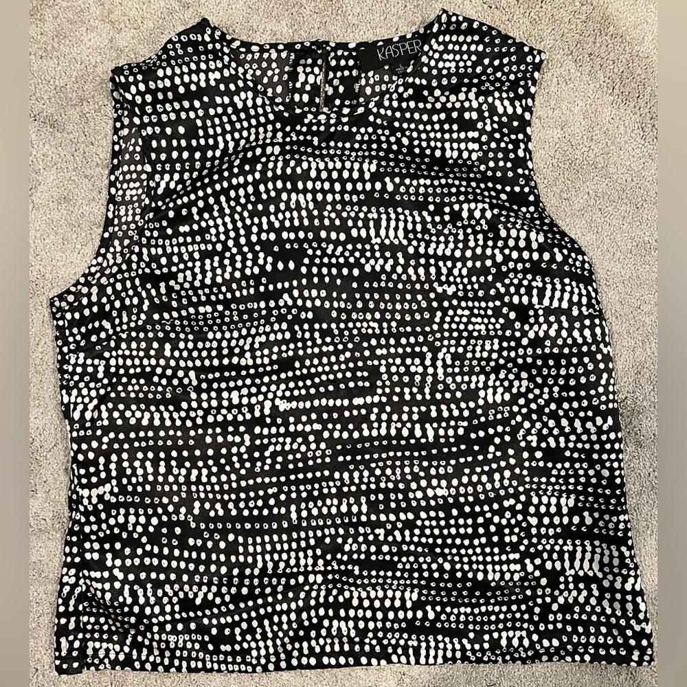 Kasper Polka Dot Top